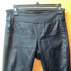 Rock & Republic- denim Rx fever leggings- faux leather